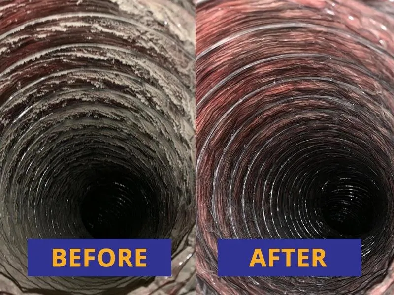 American Air Duct Cleaning Baymeadows technician cleaning ductwork